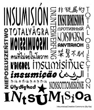 Insumisi�n 13 idiomas - iniciativa de KEM-MOC Iru�ea